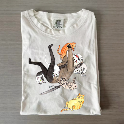 Horror Icons As Cat Lovers Shirt/Sweatshirt-Magmoo
