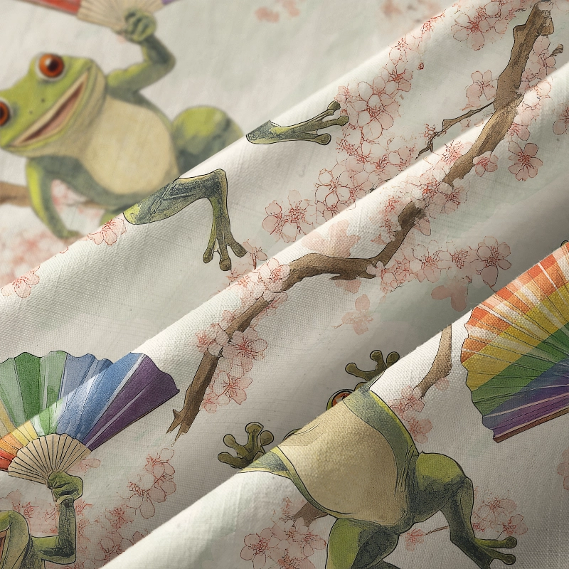 Magmoo Frog Dancing With Rainbow Fan Aloha Hawaiian Shirt