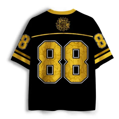 Magmoo Black Cat With Sunflowers Mesh Jersey-Magmoo