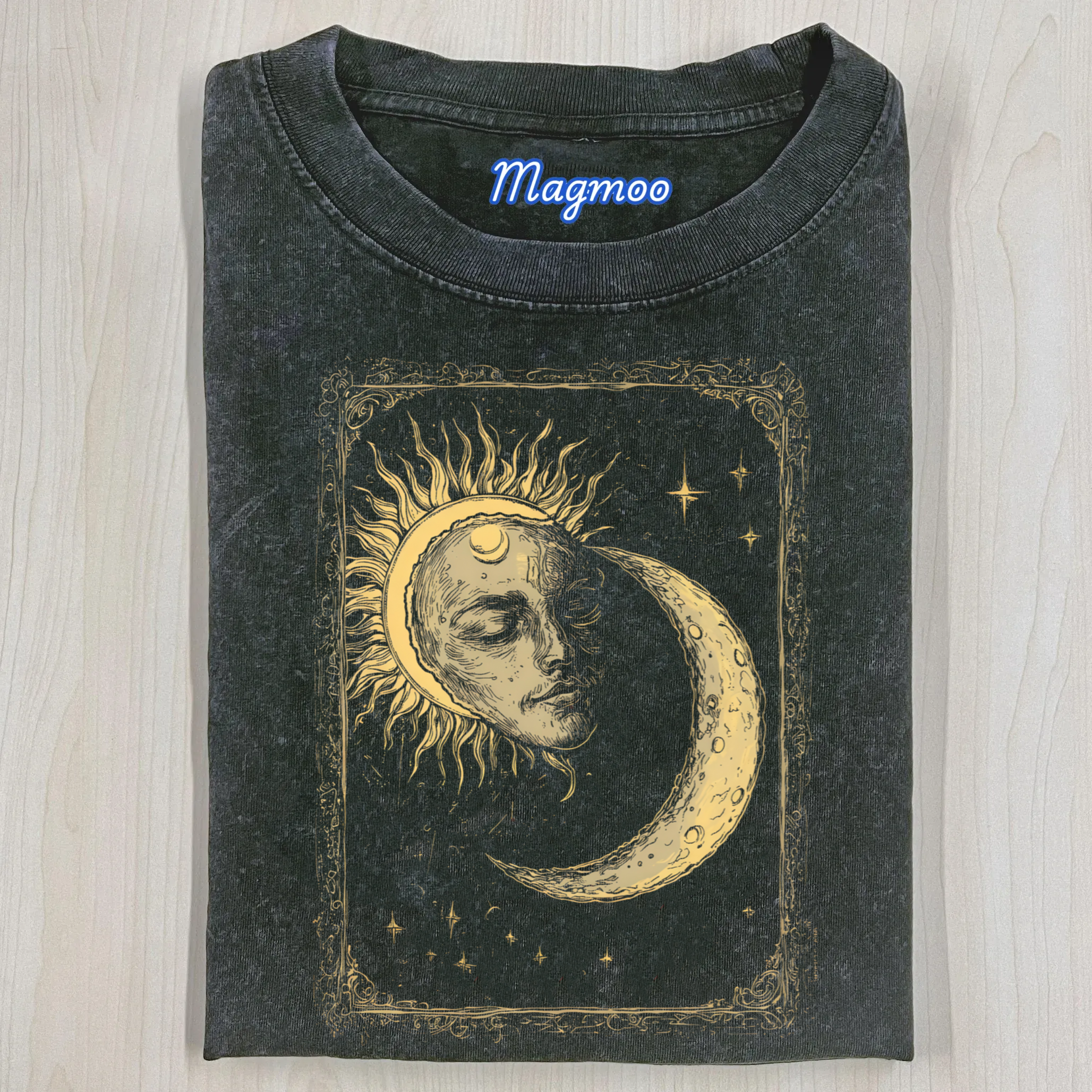 Sun and Moon Celestial Art Shirt-Magmoo
