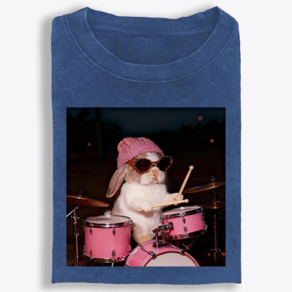 Bunny Rockin' Bunny Retro Washed T-Shirt