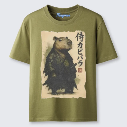 Magmoo Capybara Samurai T-shirt