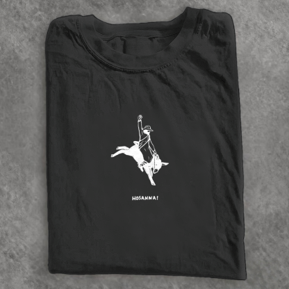Magmoo Retro Jesus Riding Donkey T-shirt