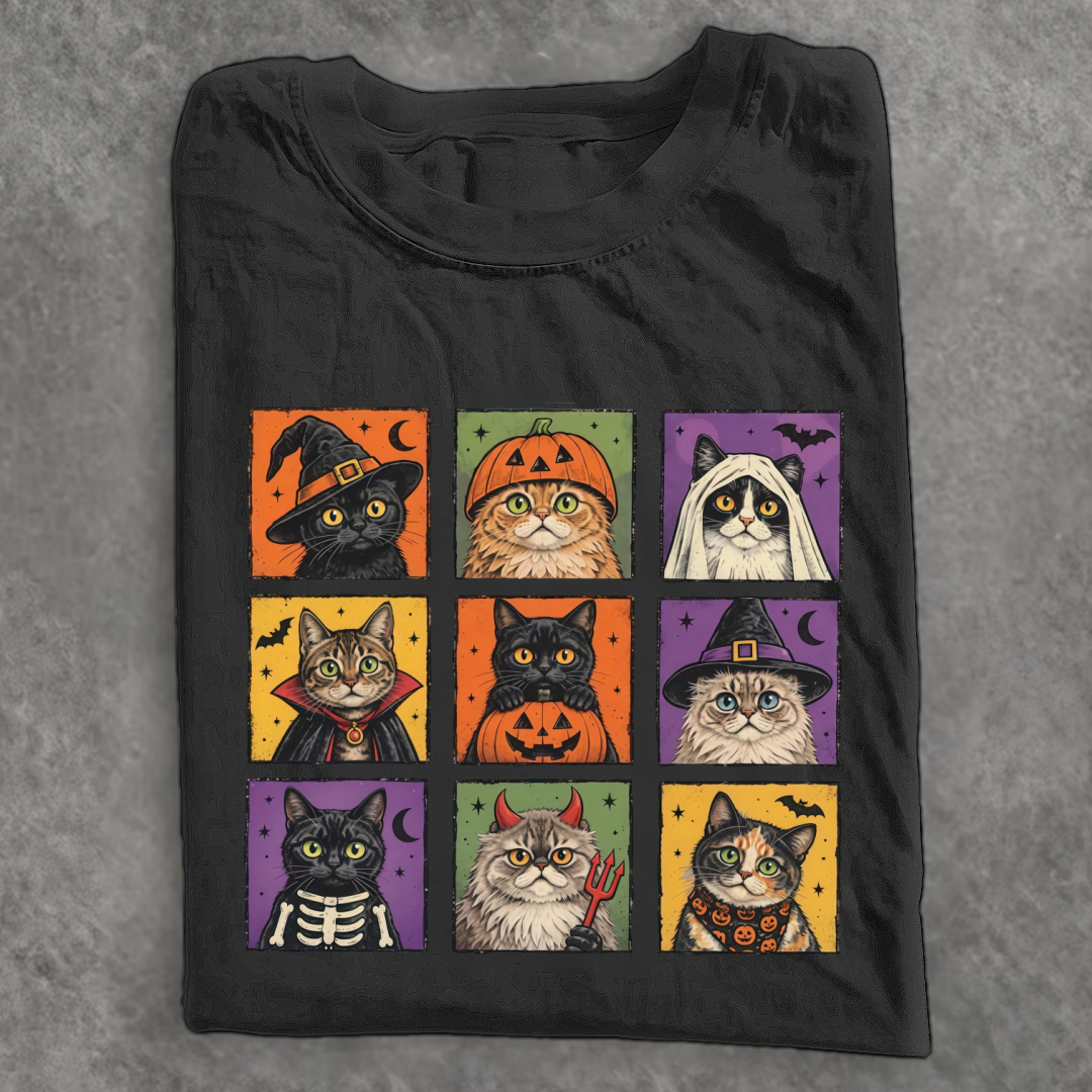 Magmoo Halloween Cat Graphic T-shirt