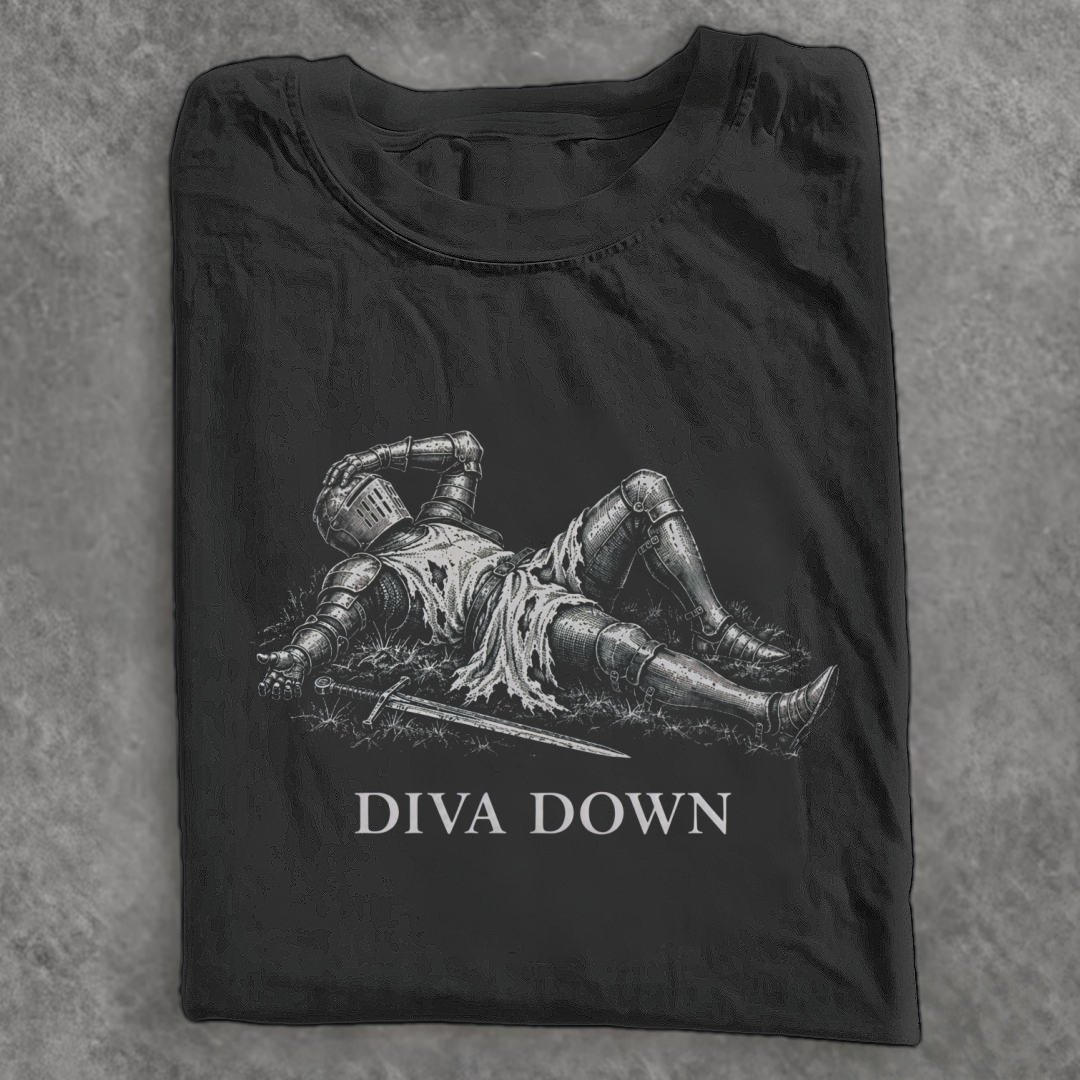 Magmoo Funny Knight Diva Down T-shirt