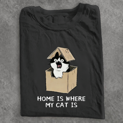 Magmoo Cat Box Home Funny Meme T-shirt