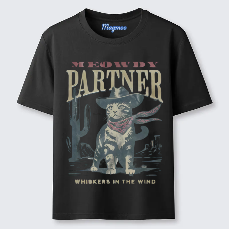 Magmoo Mwoedy Partner Cowboy Cat T-shirt
