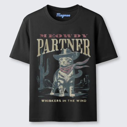 Magmoo Mwoedy Partner Cowboy Cat T-shirt