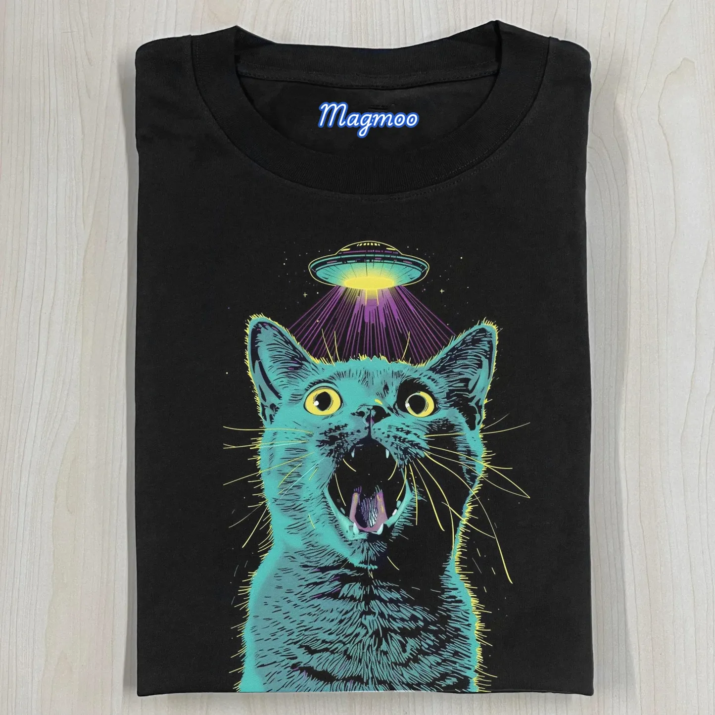 ABDUCCIóN ALIEN CAT T-SHIRT-Magmoo