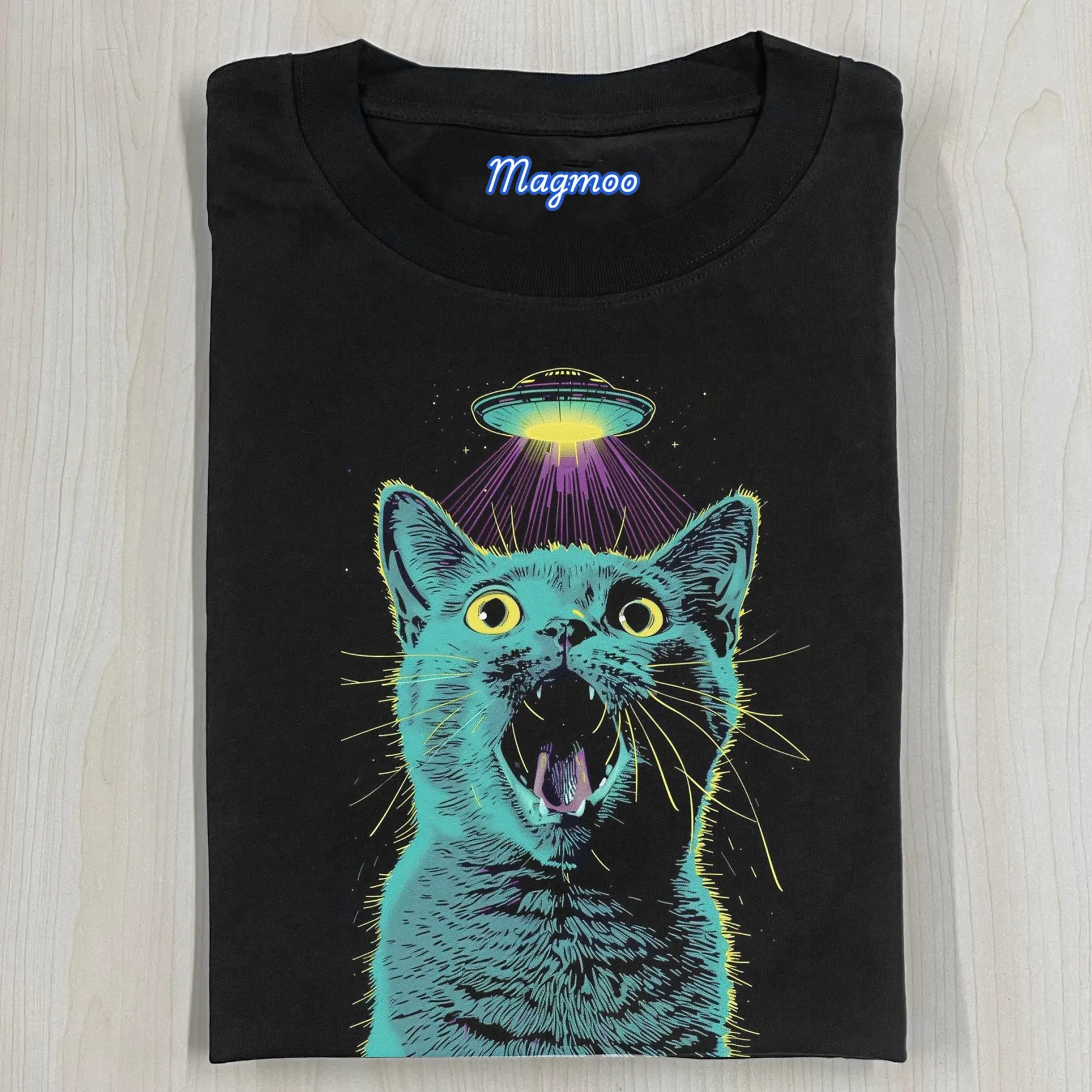ABDUCCIóN ALIEN CAT T-SHIRT-Magmoo