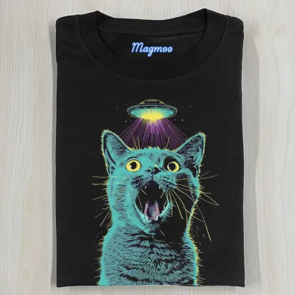 ABDUCCIóN ALIEN CAT T-SHIRT-Magmoo