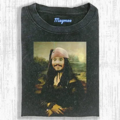 PIRATES OF THE CARIBBEAN & MONA LISA T-SHIRT-Magmoo