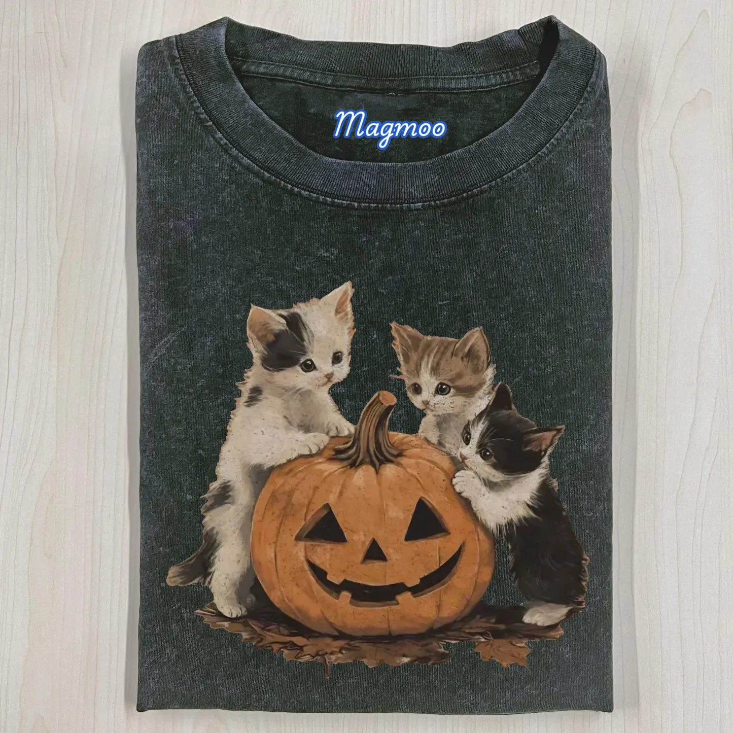 VINTAGE 90S PUMPKIN CAT HALLOWEEN SWEAT SHIRT-Magmoo