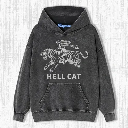 VINTAGE COWGIRL HELL CAT T-SHIRT-Magmoo