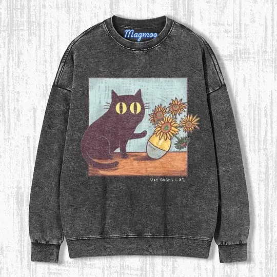 VAN GOGH'S CAT T-SHIRT-Magmoo