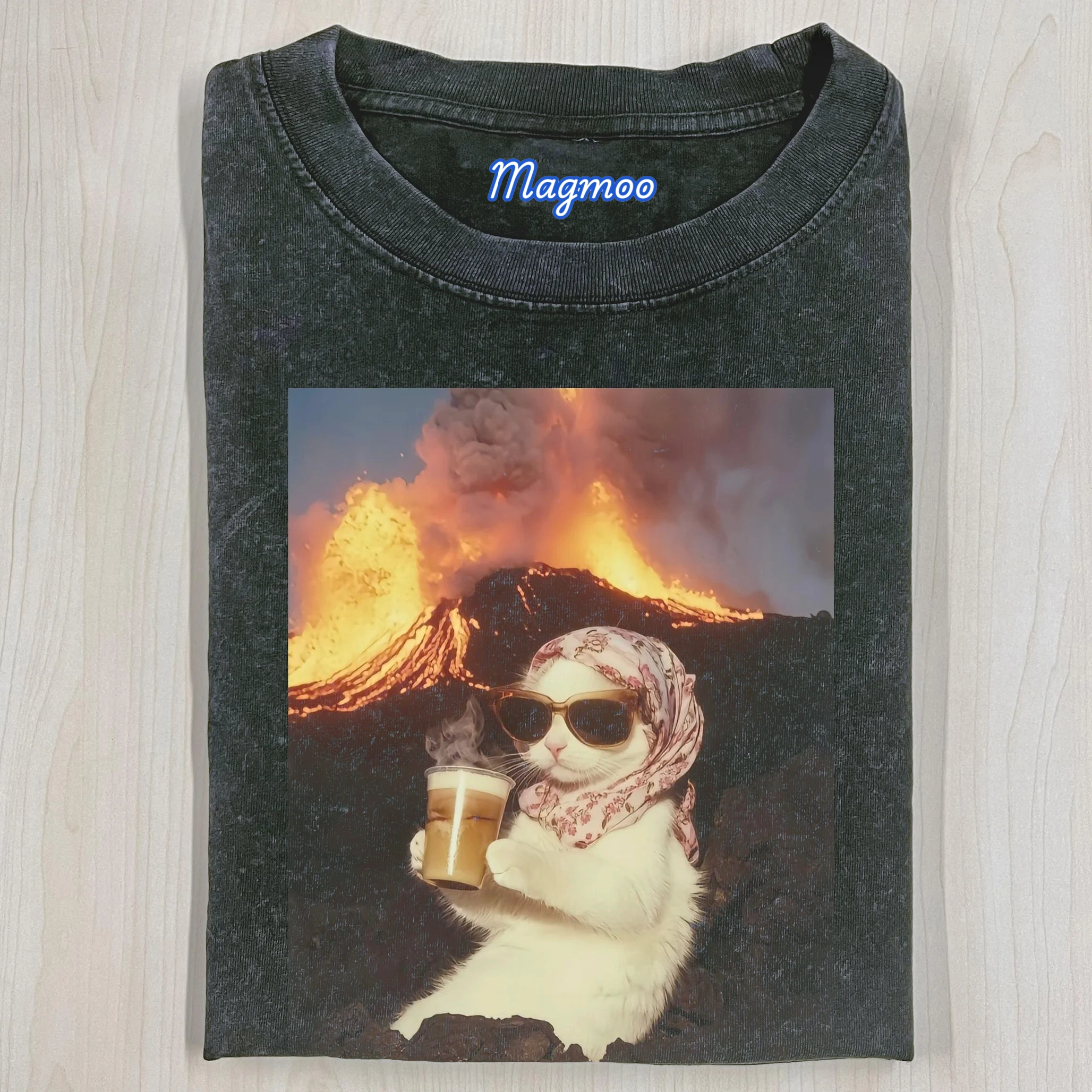 CALM AND COLLECTED CAT T-SHIRT-Magmoo