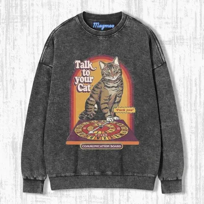 TALK TO YOUR CAT T-SHIRT-Magmoo