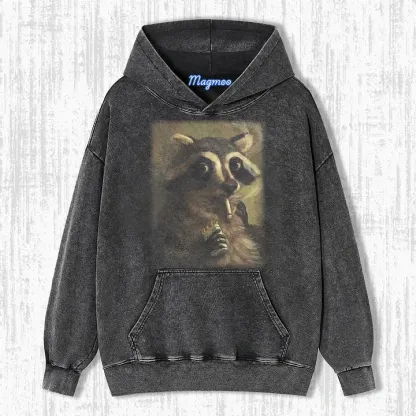 SMOKING RACCOON T-SHIRT-Magmoo