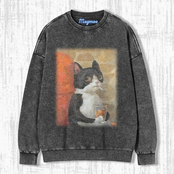 SMOKING CAT T-SHIRT-Magmoo