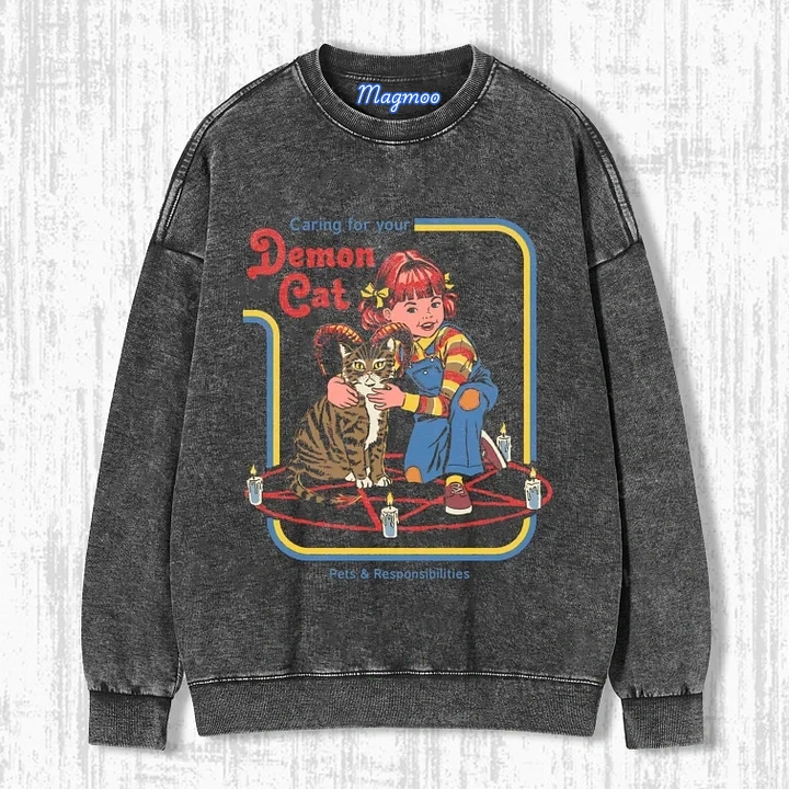 CARING FOR YOUR DEMON CAT T-SHIRT