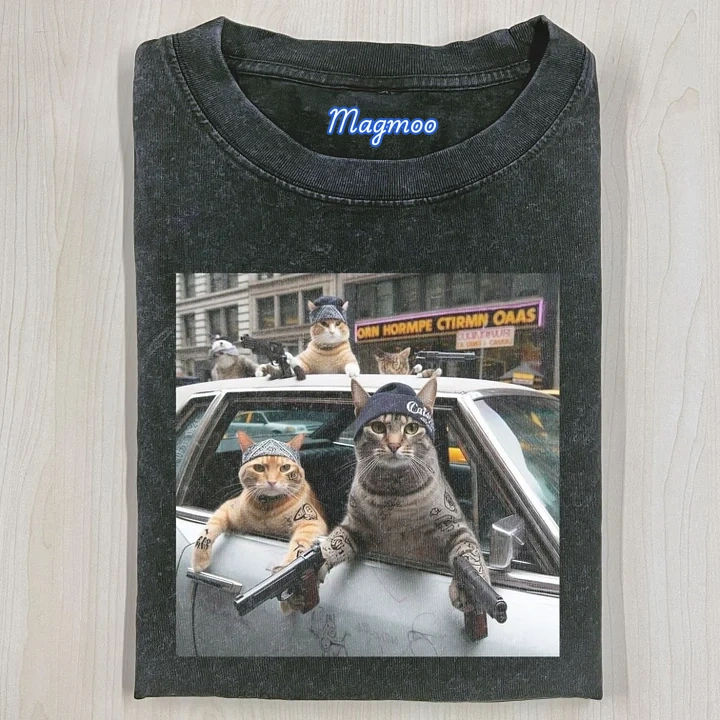 OUTLAW CAT T-SHIRT-Magmoo