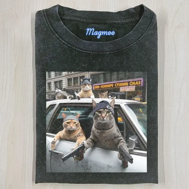 OUTLAW CAT T-SHIRT-Magmoo