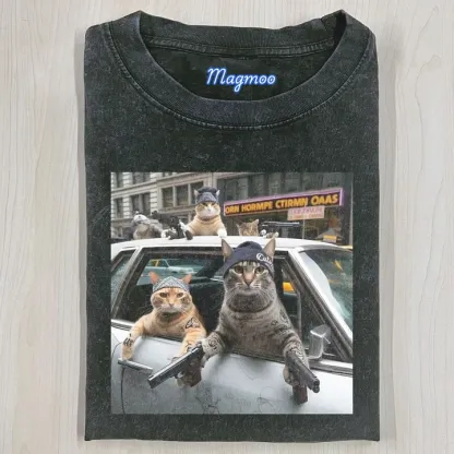 OUTLAW CAT T-SHIRT-Magmoo