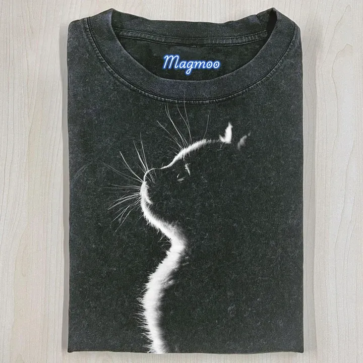BACKLIT CAT T-SHIRT-Magmoo