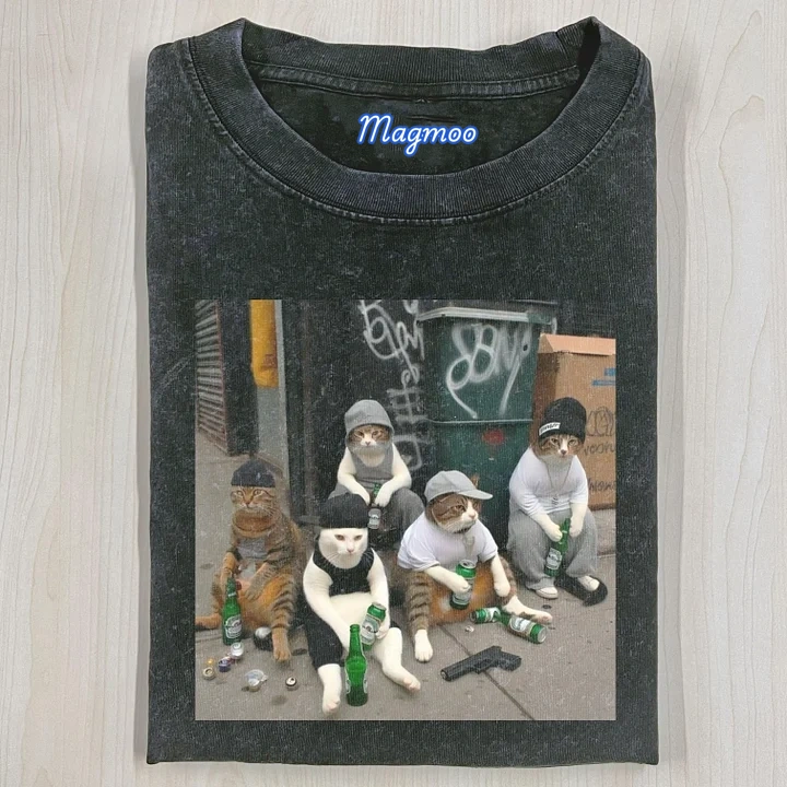 OUTLAW CAT T-SHIRT-Magmoo