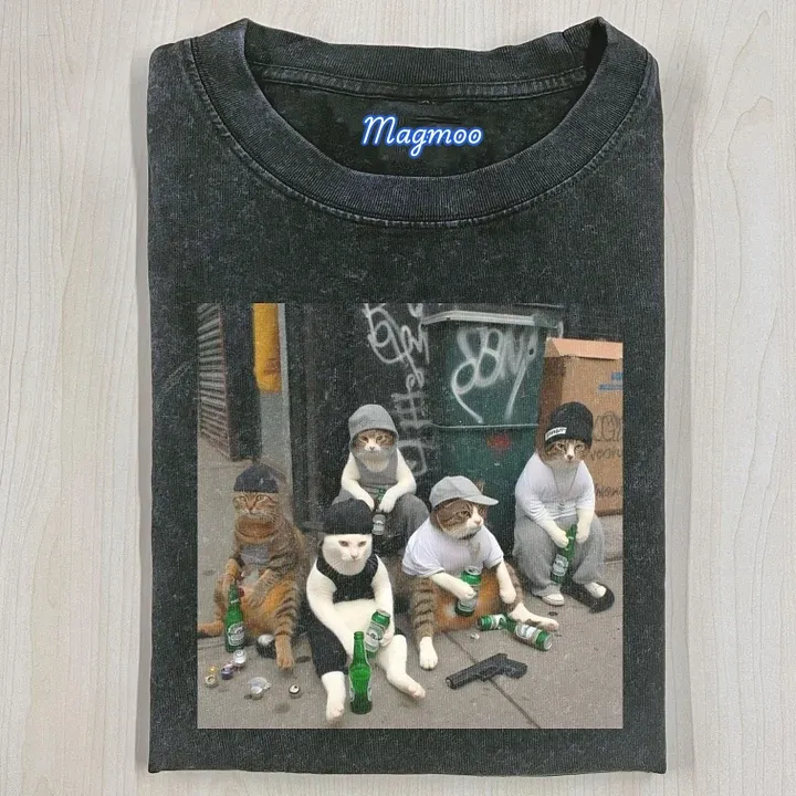 OUTLAW CAT T-SHIRT-Magmoo