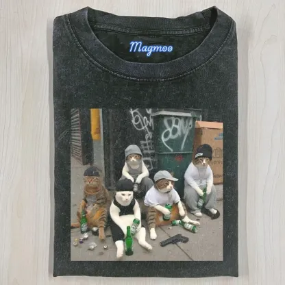 OUTLAW CAT T-SHIRT-Magmoo