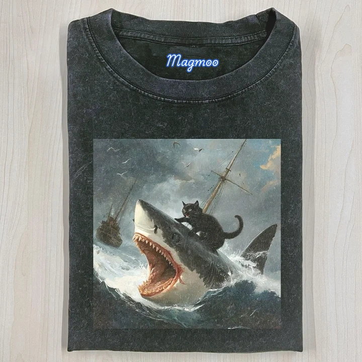 FAT CAT VS. SHARK T-SHIRT