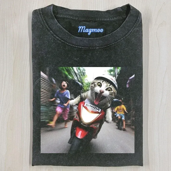 WACKY CAT T-SHIRT-Magmoo