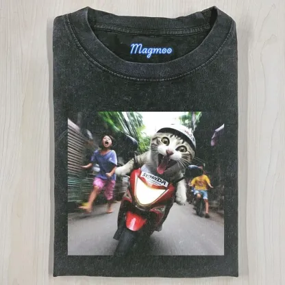 WACKY CAT T-SHIRT-Magmoo