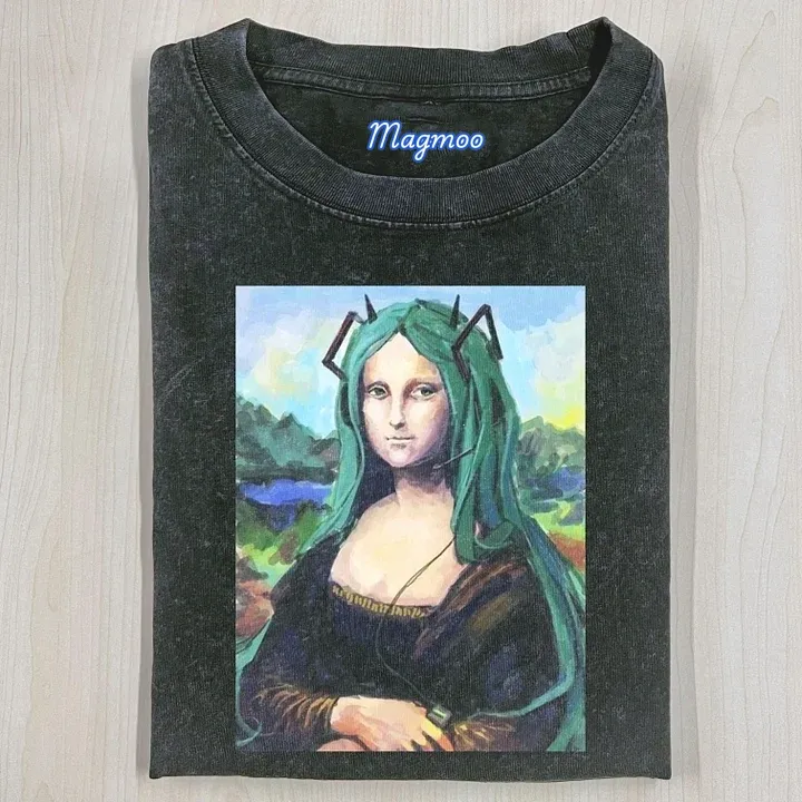 MONA LISA & HATSUNE MIKU T-SHIRT-Magmoo