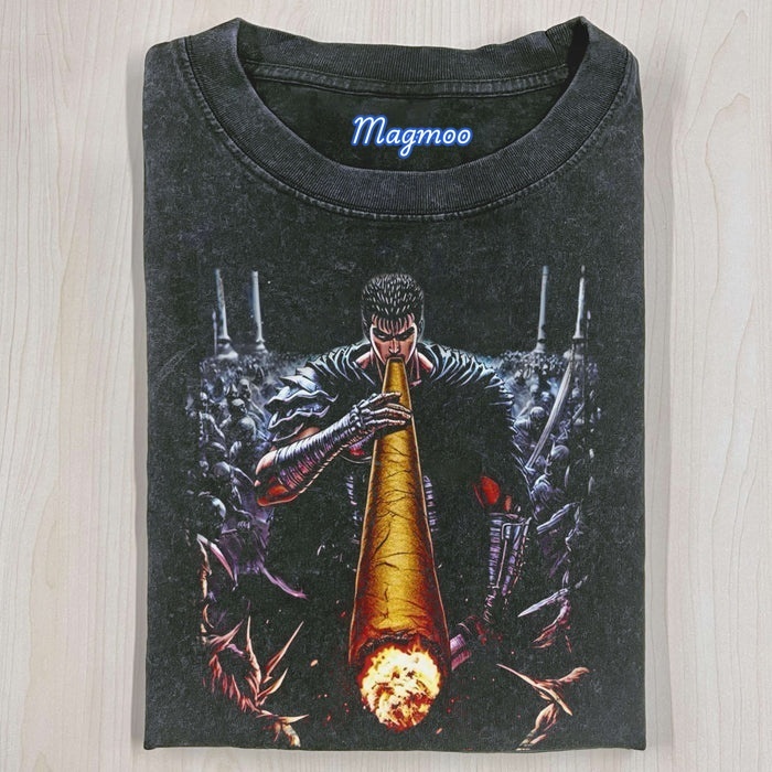 BLUNT WARRIOR- ELDEN'S SMOKING STYLE T-SHIRT-Magmoo