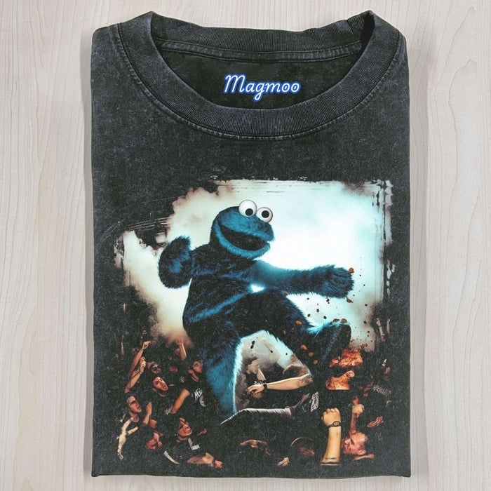 COOKIE MONSTER PARTY SMASH T-SHIRT-Magmoo
