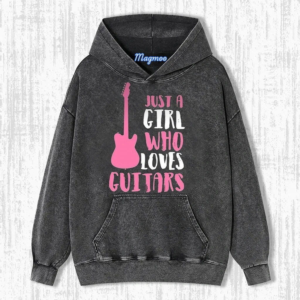 JUST A GIRL WHO LOVES GUITARS T-SHIRT
