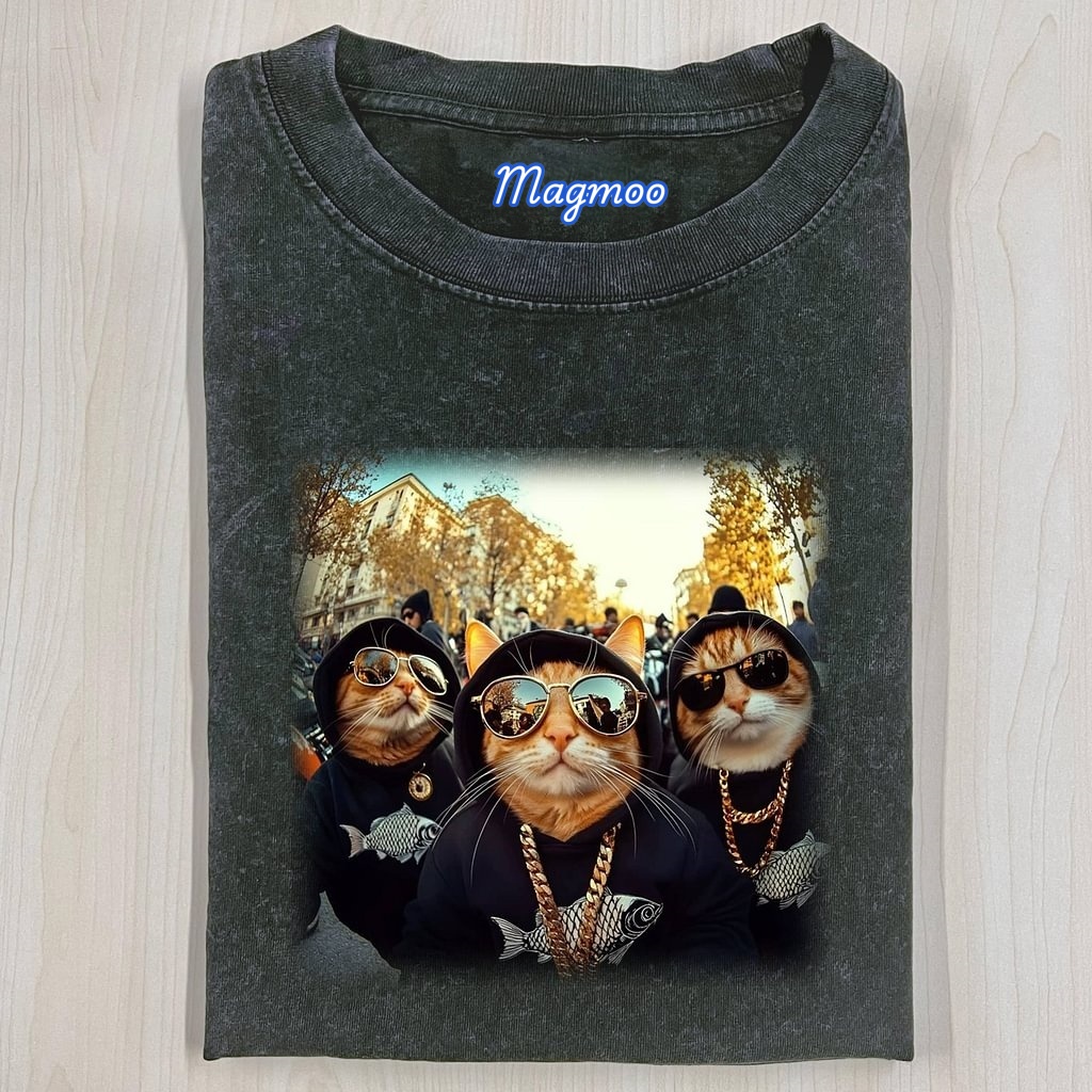 CAT SELFIE T-SHIRT-Magmoo