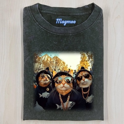 CAT SELFIE T-SHIRT-Magmoo