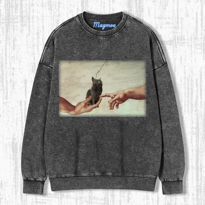 JESUS AND CATS T-SHIRT-Magmoo