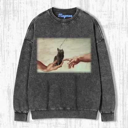JESUS AND CATS T-SHIRT-Magmoo