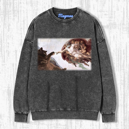 JESUS AND CATS T-SHIRT-Magmoo