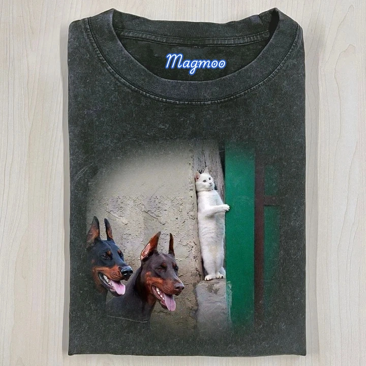 CAT AND DOG T-SHIRTS-Magmoo