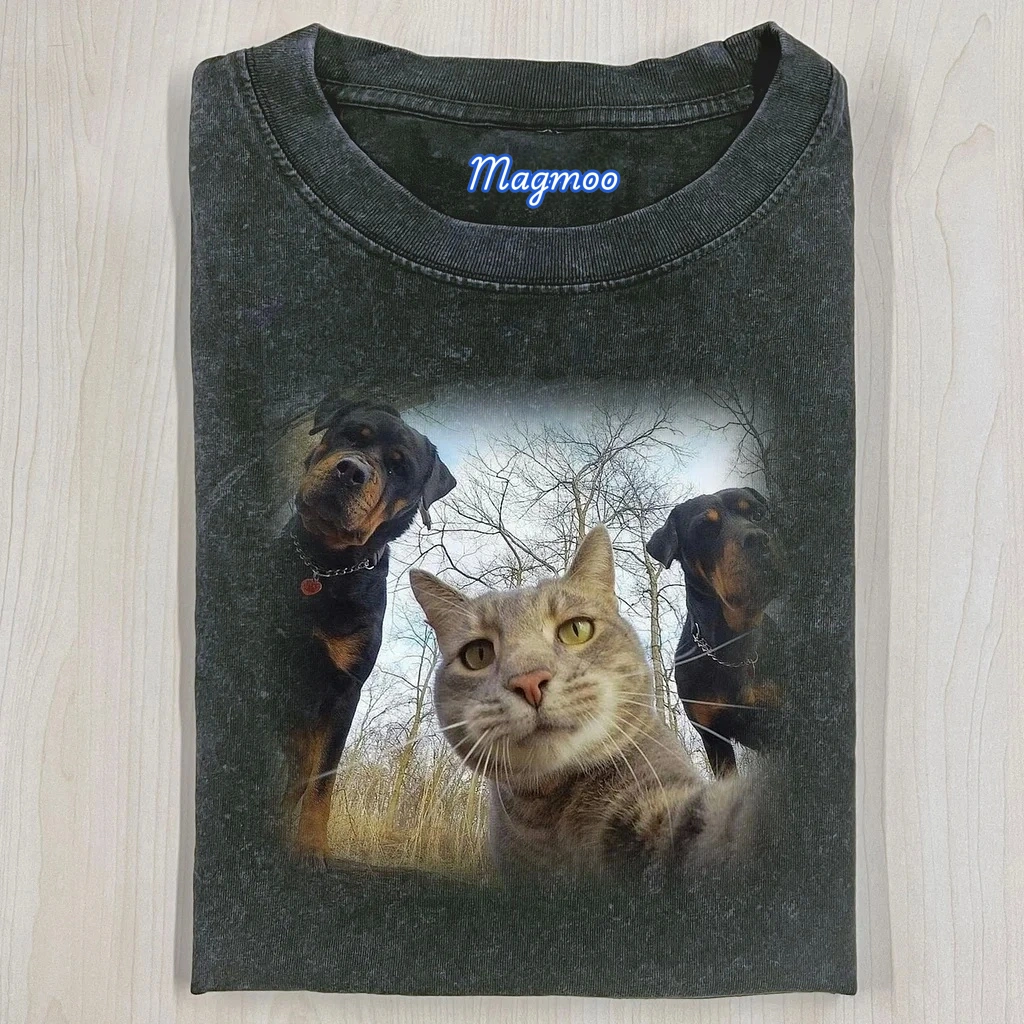 CAT AND DOG T-SHIRTS-Magmoo