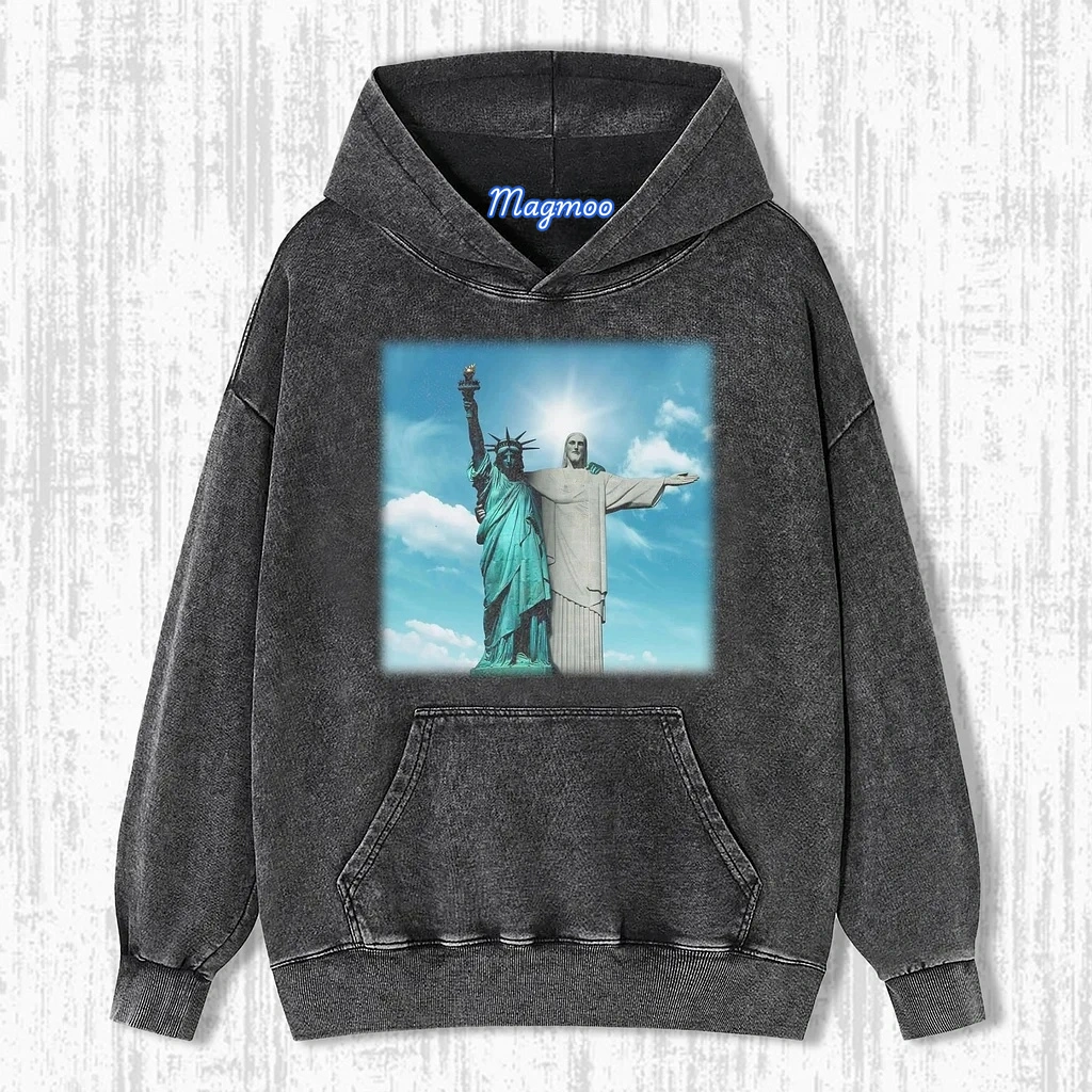 STATUE OF LIBERTY & JESUS T-SHIRT