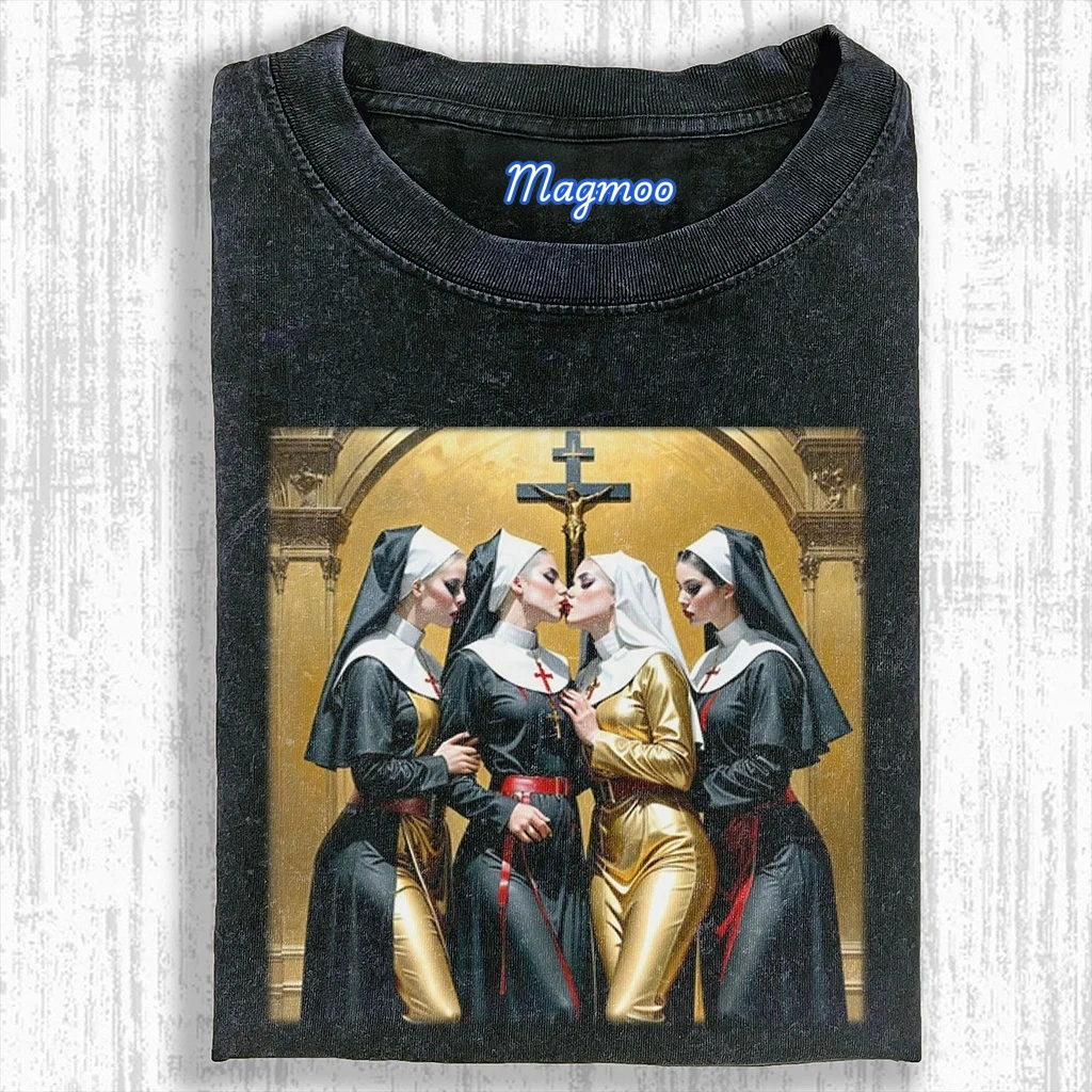 THE BAD NUN WASHED T-SHIRT-Magmoo