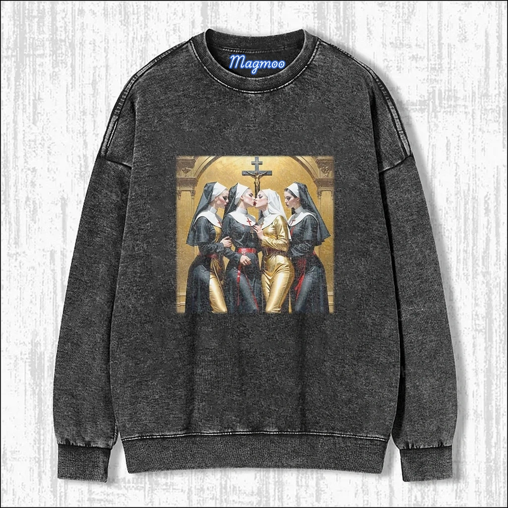 THE BAD NUN WASHED T-SHIRT-Magmoo