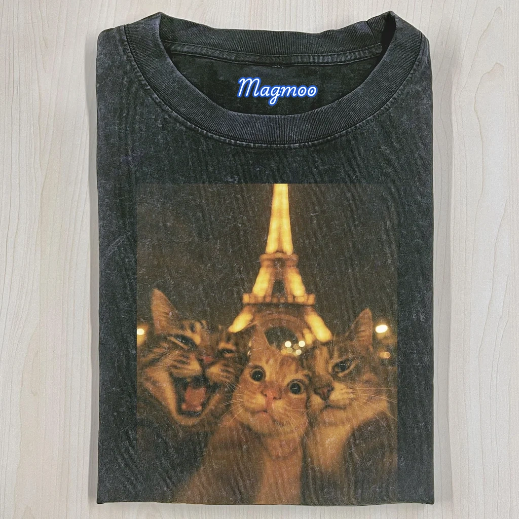 CAT SELFIE T-SHIRT-Magmoo