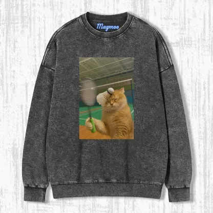BADMINTON CAT T-SHIRT-Magmoo